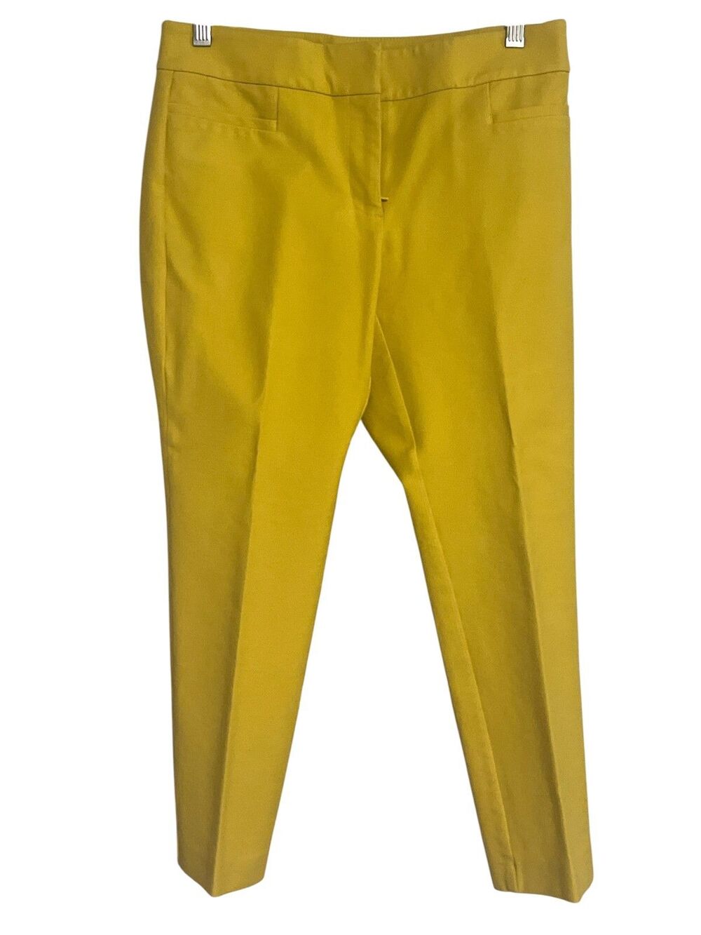 Ann Taylor Yellow Capri Linen Pants Women's 2 Petite Work Christmas Holiday.